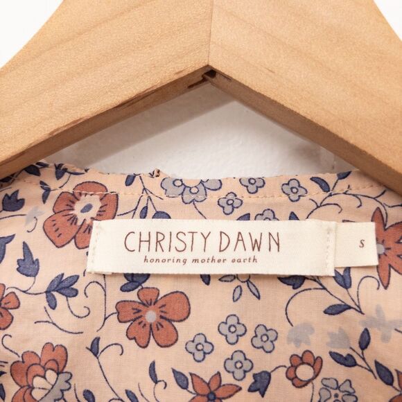 Christy Dawn Blue Maxi Dress with Bishop Sleeves and Crew Neck - Picture 5 of 11